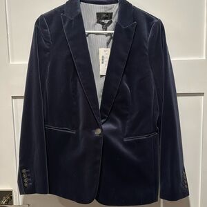 J Crew Parke Velvet Blazer Navy SZ 6